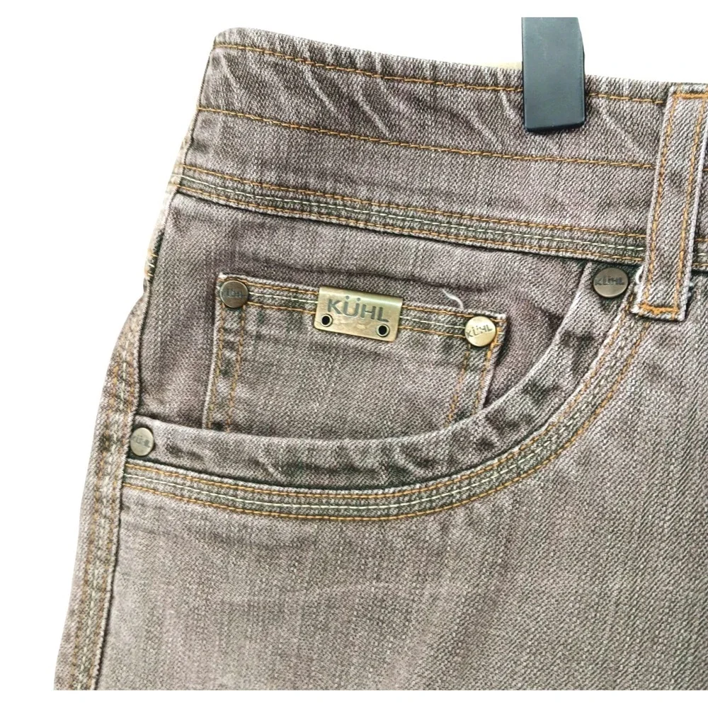 Kuhl Jeans Mens 38x31 Riot Articulated Knees Patina Dye Denim Pants Tag 38x32‎